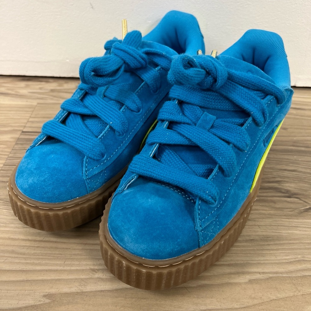 Puma x Fenty Rhianna Creeper Phatty Blue Suede Women's Size 7.5 399332-02 NWOB